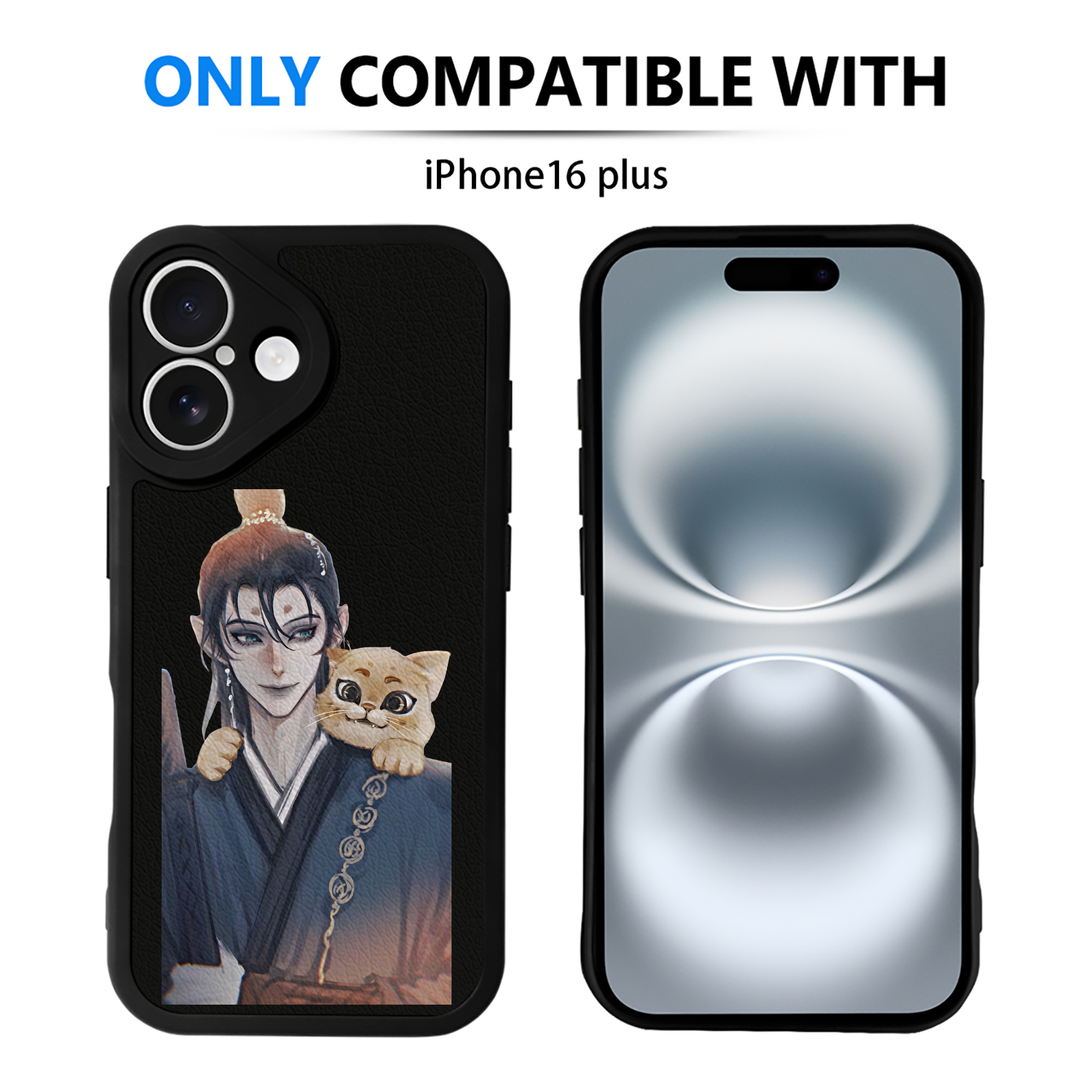 （画像用） Ne Zha 2 ナタ 魔童の大暴れ 【iPhone 16シリーズ対応】シリコンスマホケース（レザー調） 材質：シリコン